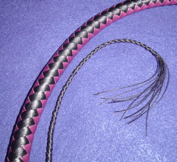 4ft Purple and Black 8 plait Signal Whip.jpg
